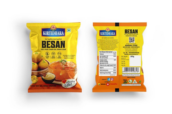 Chana Besan 200 gm packaging